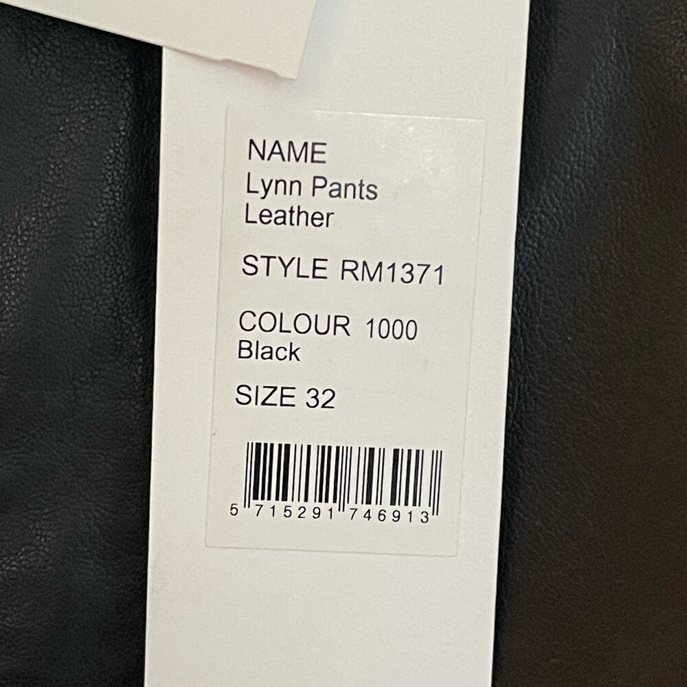 Remain Straight Leg Genuine Leather Lynn Pants Black Size 0/32 NWT - Picture 6 of 11